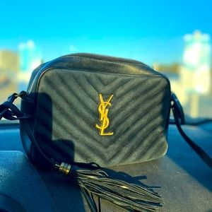 Yves Saint Laurent Black Crossbody Bag w/ Calfskin